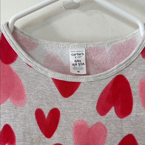 Carter's Gray Dress with Red and Pink Hearts - Picture 2 of 2